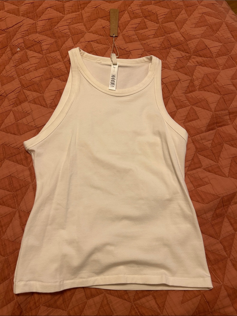 Skims Cotton Jersey High Neck Tank Top